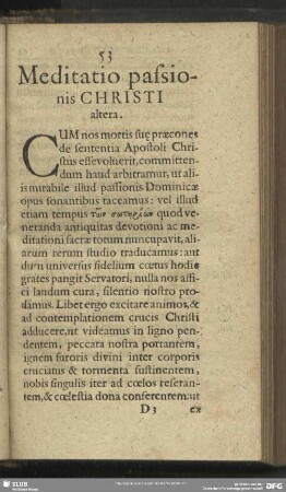 Meditatio passionis Christi altera
