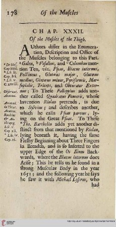 Chap. XXXII: Of the Muscles of the Thigh