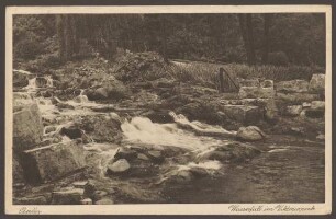 Ansichtskarte Mündung Wasserfall im Viktoriapark