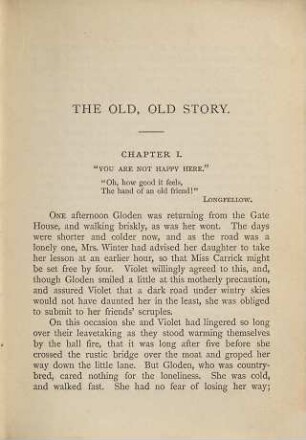 The old, old story : A novel, 2