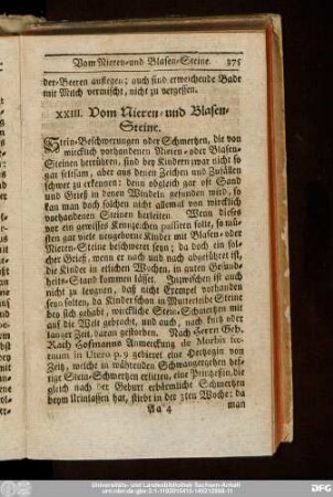XXIII. Vom Nieren- und Blasen-Steine.