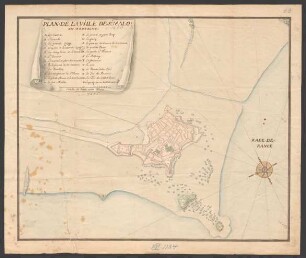 Plan de la ville de ville de St. Malo en Bretagne
