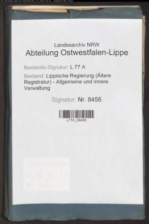 Wege-(Chaussee-)gelderhebung in Hörstmar