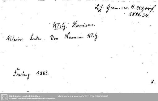 Literatura Germanica recentior B 2886,34