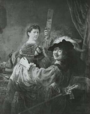 Rembrandt mit Saskia auf dem Schoße