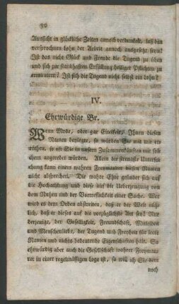IV. Ehrwürdige Br.