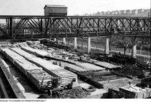 Dresden, Cossebaude. Betonwerk Cossebaude, März 1955