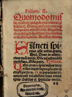 Manuale Augustanum Quomodo in ministrandis sacramentis ... Sacerdos habere se debeat ...