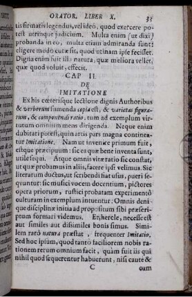 Cap. II. De Imitatione