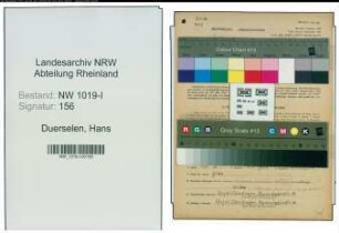 Entnazifizierung Hans Duerselen , geb. 11.10.1911 (Arbeiter)