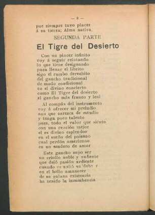 Segunda parte. - El tigre del desierto