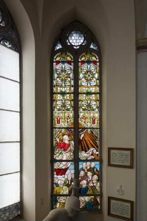 Chorfenster mit der Darstellung der Himmelfahrt Christi