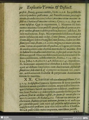 XX. Charitas est vinculum perfectionis, Col. 3. V. 14. Ecclesiasticae …