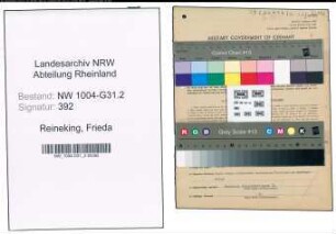 Entnazifizierung Frieda Reineking , geb. 01.01.1884 (Gastwirtin)