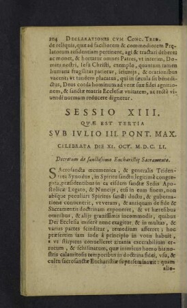 Sessio XIII.