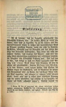 Euripides' Werke : griechisch mit metrischer Uebersetzung und prüfenden und erklärenden Anmerkungen, 15. Kyklop