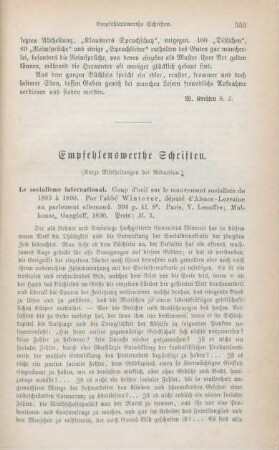 553-560 Empfehlenswerthe Schriften