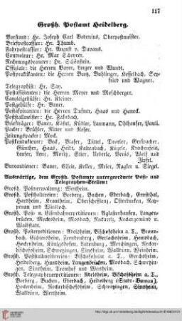 Großh. Postamt Heidelberg