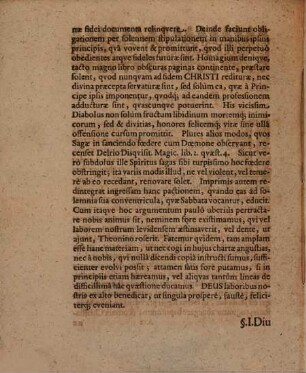 De Conventu Sagarum ad sua Sabbata, quae vocant : Dissertationem Aspirante Numine Divino In Illustri Leucorea