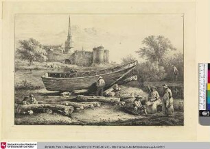 [Schiffswert von Savigny; Le Chantier. Vue prise à Savigny]
