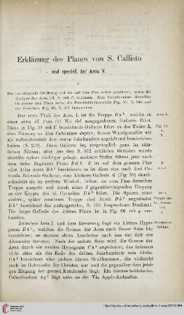 Erklärung des Planes von S. Callisto