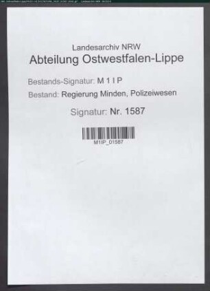 Polizeiverwaltung im Kreis Lübbecke, Band 2