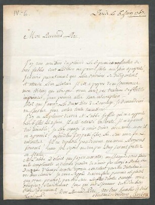 [Brief von Joseph-Gérard Barbou an François-Joseph Terrasse Desbillons]
