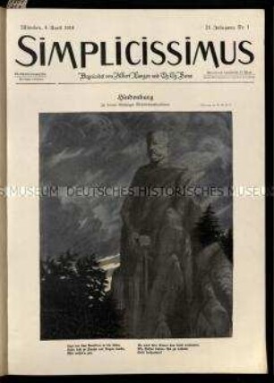 Satirische Zeitschrift Simplicissimus. 21. Jahrgang 1916