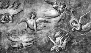Reproduktion: Giotto, Engel der Kreuzabnahme, Kapelle, Padua