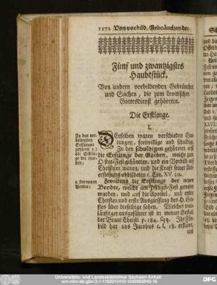 Die Erstlinge.
