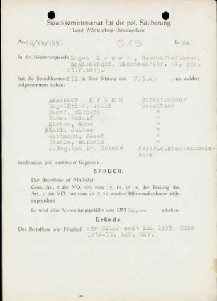 Honer, Eugen