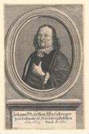 Johann Martin Warnberger, Handelsmann in Nürnberg; geb. 1619; gest. 1667