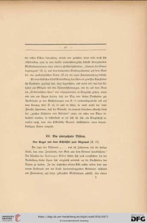 XV. Die vierzehnte Vision: Der Engel mit dem Schlüssel zum Abgrund