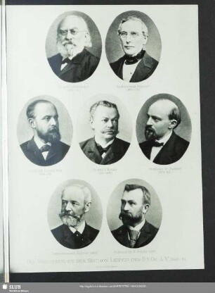 Die Vorsitzenden der Section Leipzig des D.u.Oe. A.-V. 1869-94