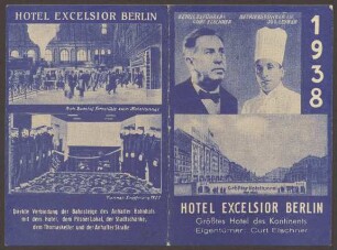Klappkarte "Hotel Excelsior" mit Kalender, Stresemannstraße
