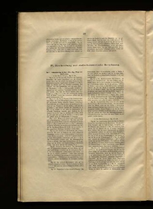 IV. Beschreibung und statisch-numerische Berechnung.