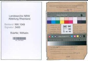 Entnazifizierung Wilhelm Koerfer , geb. 06.01.1893 (Arbeiter)