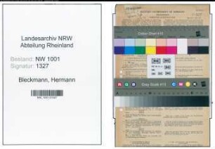 Entnazifizierung Hermann Bleckmann, geb. 28.06.1885 (Kaufmann)
