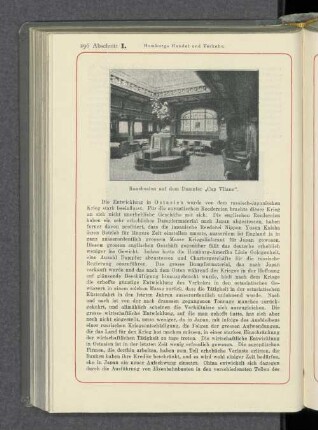 Rauchsalon auf dem Dampfer "Cap Vilano".