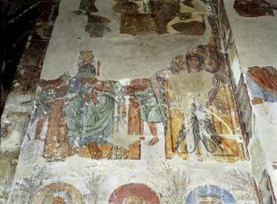 Maria mit dem Christuskind (?) und Seraphim