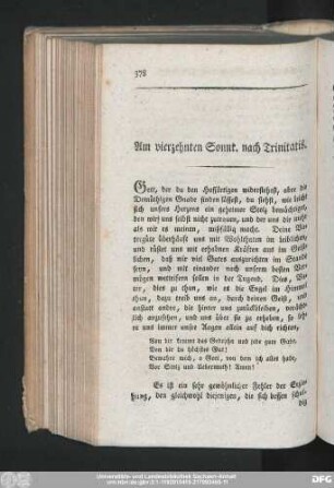 Am vierzehnten Sonnt. nach Trinitatis.