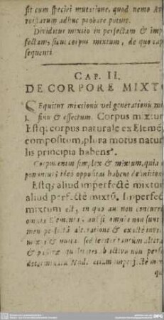 CAP. II. DE CORPORE MIXTO.