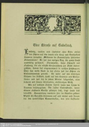 Eine Kirmse auf Gabelbach