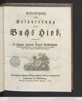 Uebersetzung und Erläuterung des Buchs Hiob