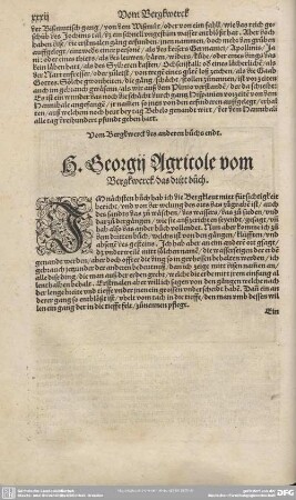 H. Georgii Agricole vom Bergkwerck/ das dritt buch.