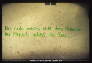 Die Erde gehört nicht dem Menschen, Der Mensch gehört der Erde