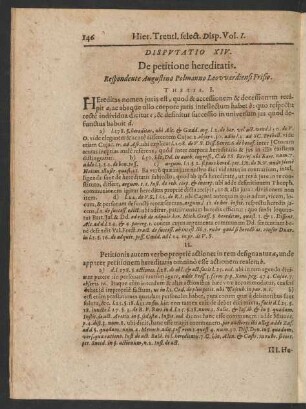 Disputatio XIV. De petitione hereditatis