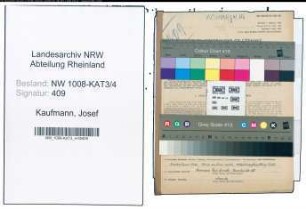 Entnazifizierung Josef Kaufmann , geb. 07.06.1893 (Architekt)