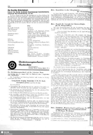 Die Deutsche Arbeitsfront, Fachamt Das Deutsche Handwerk, Hauptfachgruppe Spezialhandwerke, Fachgruppe Uhrmacherhandwerk, teilt mit: