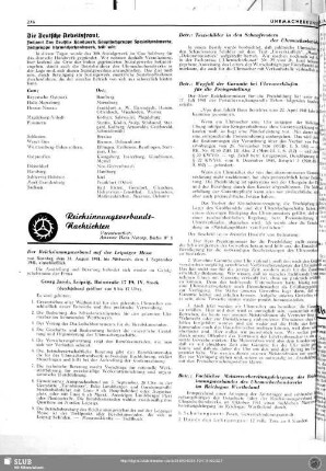 Die Deutsche Arbeitsfront, Fachamt Das Deutsche Handwerk, Hauptfachgruppe Spezialhandwerke, Fachgruppe Uhrmacherhandwerk, teilt mit: